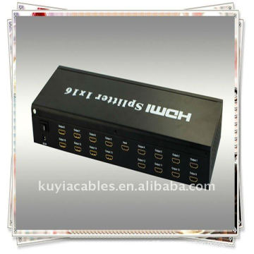 1x16 HDMI Splitter utilizar una sola fuente HDMI, el acceso a múltiples sumideros HDMI